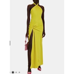 RONNY KOBO
Selina Open-Back Satin Halter Gown size M brand new